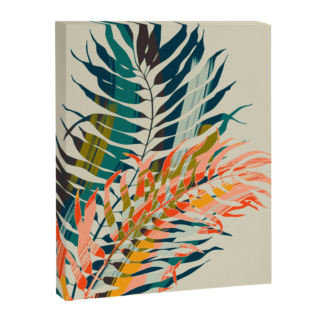 colorful palm leaves Canvas Print Gallery Image 6