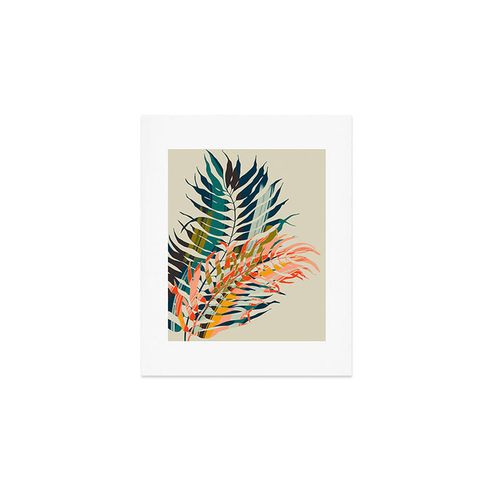 colorful palm leaves Art Print Gallery Image 1