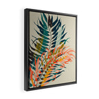 colorful palm leaves Framed Canvas Print Gallery Image 2