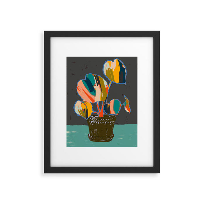 colorful plant pot Framed Art Print Gallery Image 1