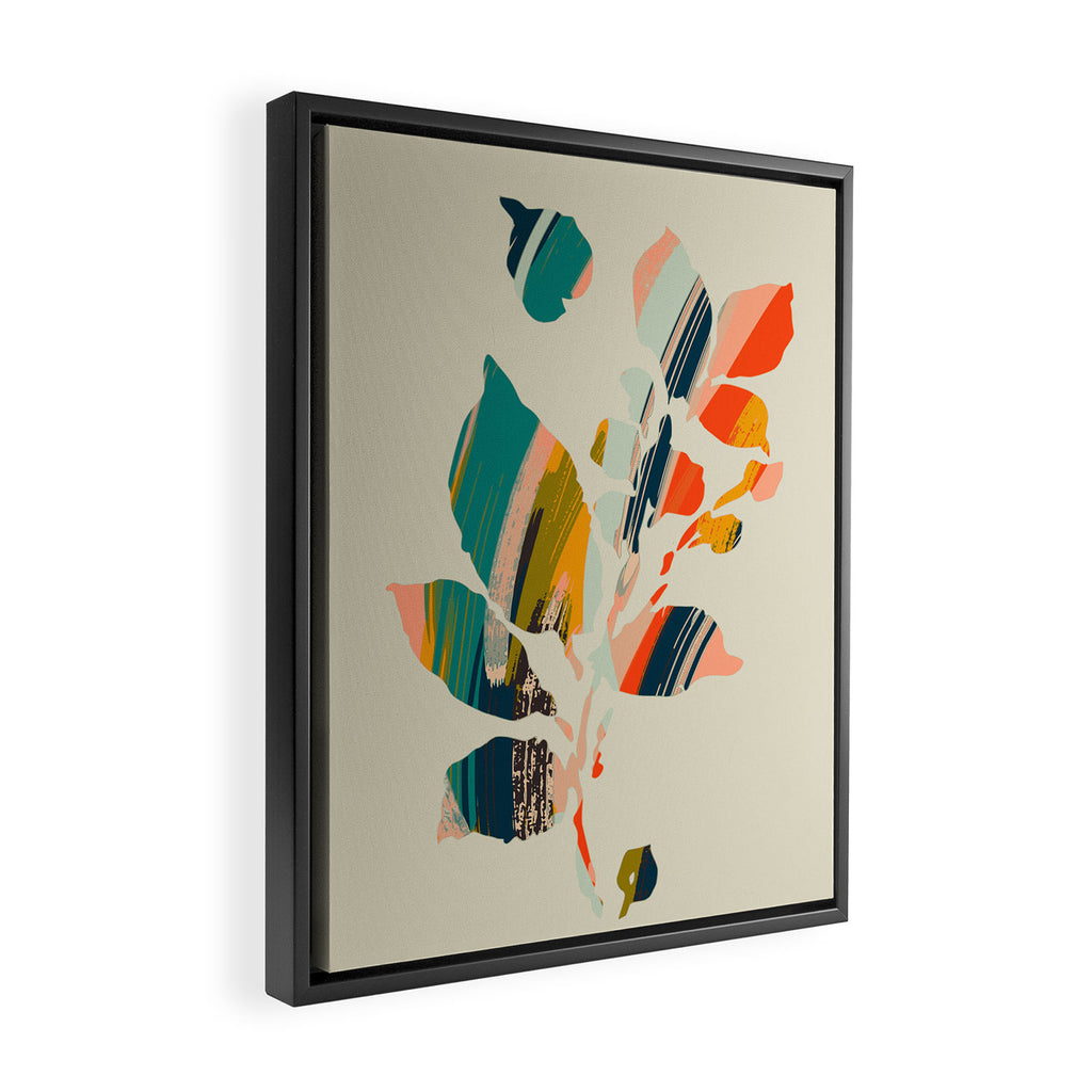 Colorful Poplar tree leaf Framed Canvas Print Gallery Image 2