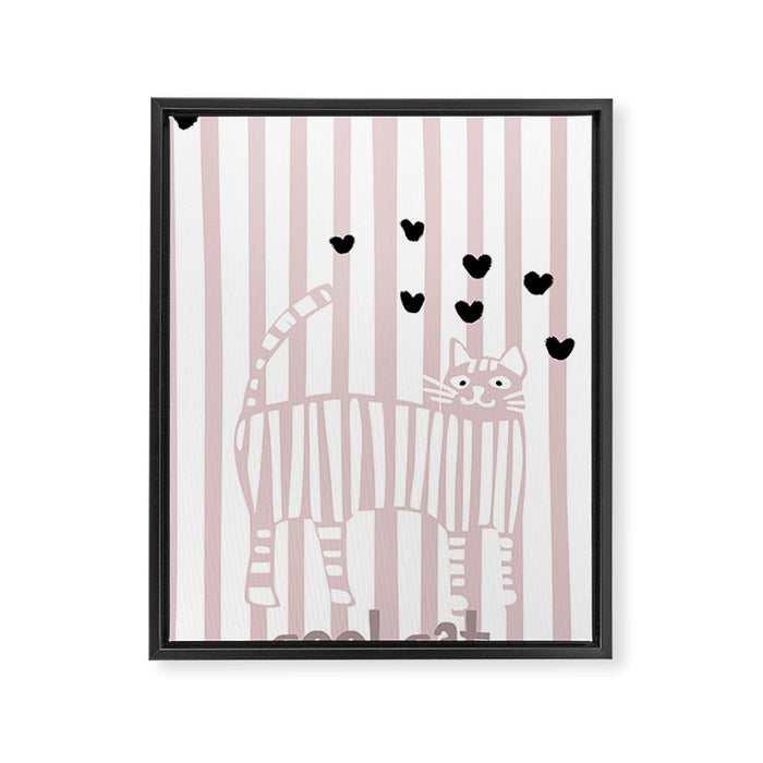 Cool cat Framed Canvas Print Gallery Image 1