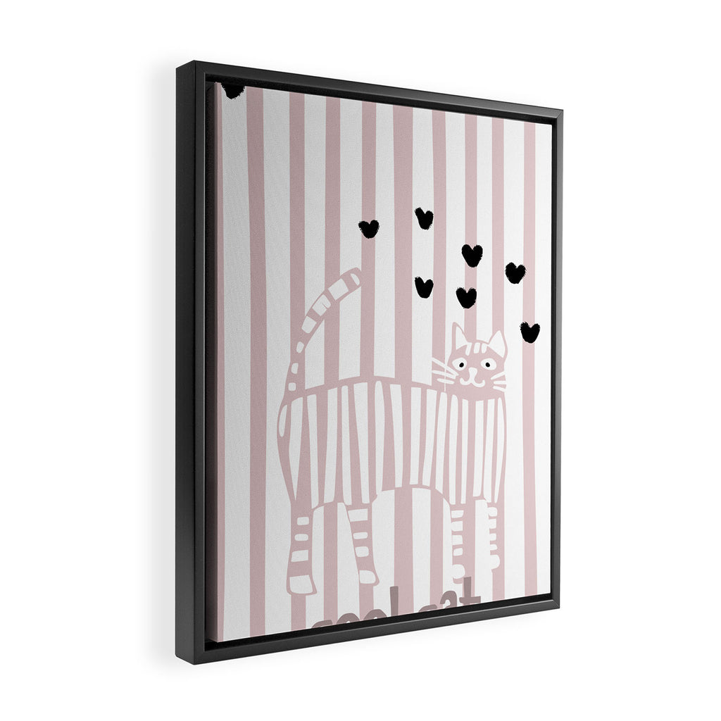 Cool cat Framed Canvas Print Gallery Image 2