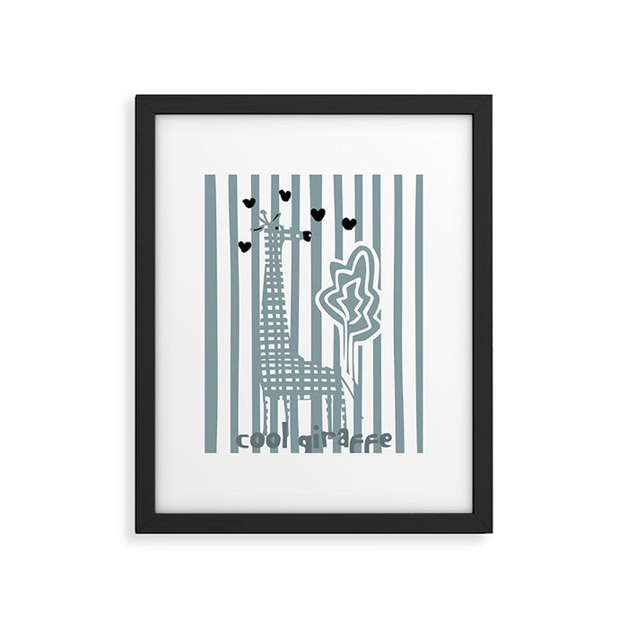Cool giraffe Framed Art Print Gallery Image 1