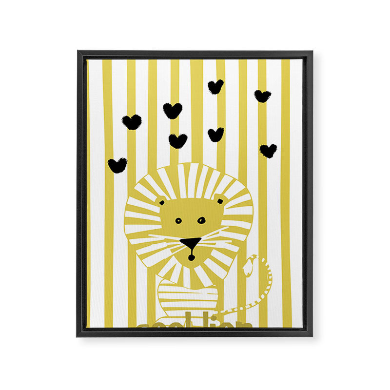 Cool lion Framed Canvas Print Gallery Image 6