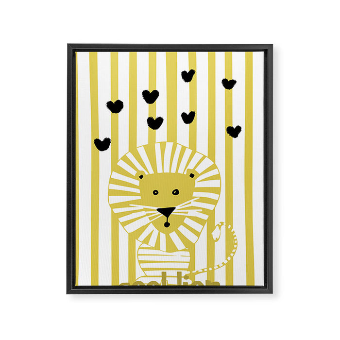 Cool lion Framed Canvas Print Gallery Image 1