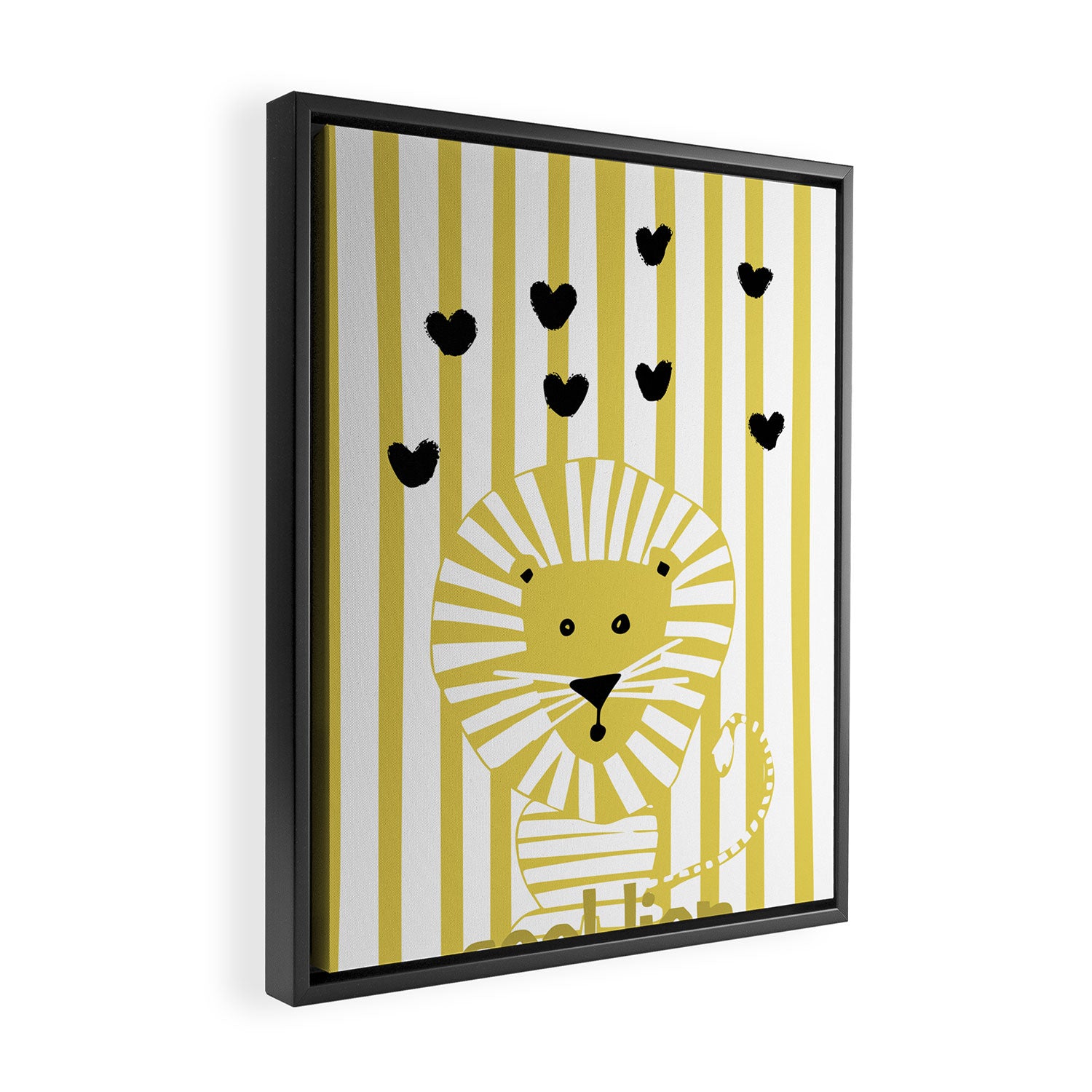 Cool lion Framed Canvas Print Gallery Image 2