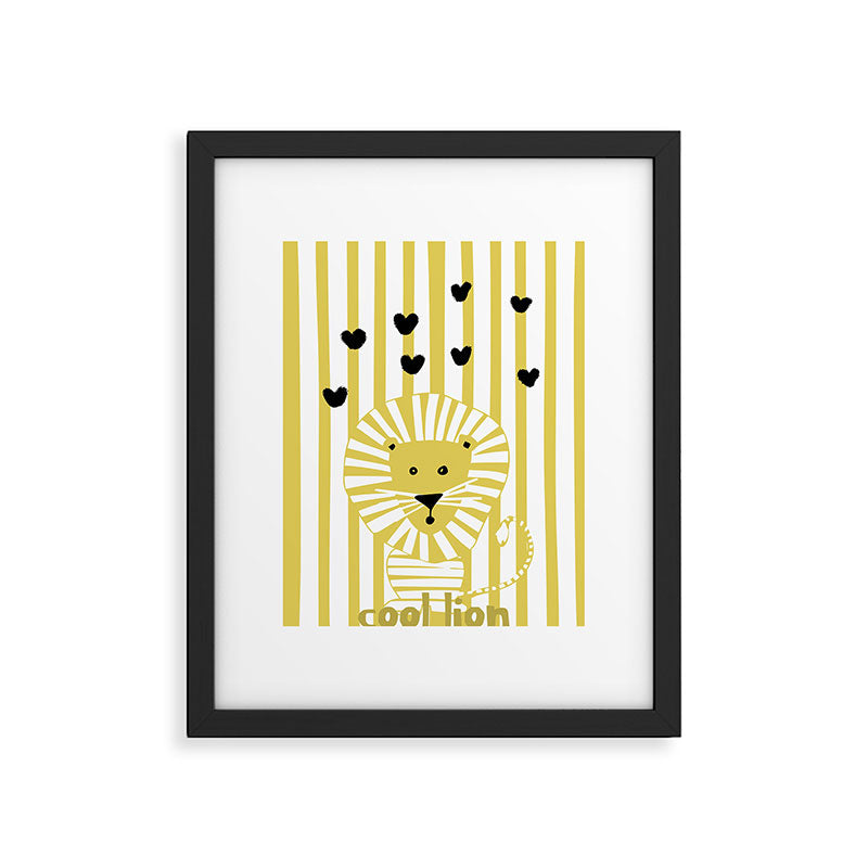 Cool lion Framed Art Print Gallery Image 5