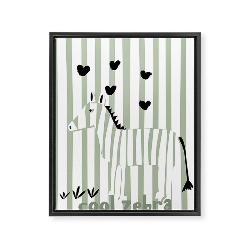Cool zebra Framed Canvas Print Gallery Image 6