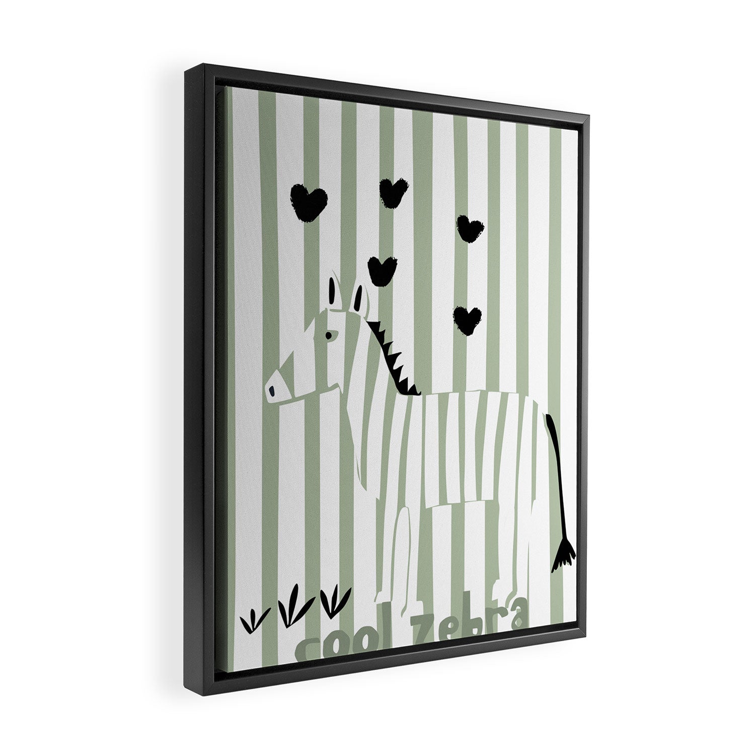 Cool zebra Framed Canvas Print Gallery Image 2
