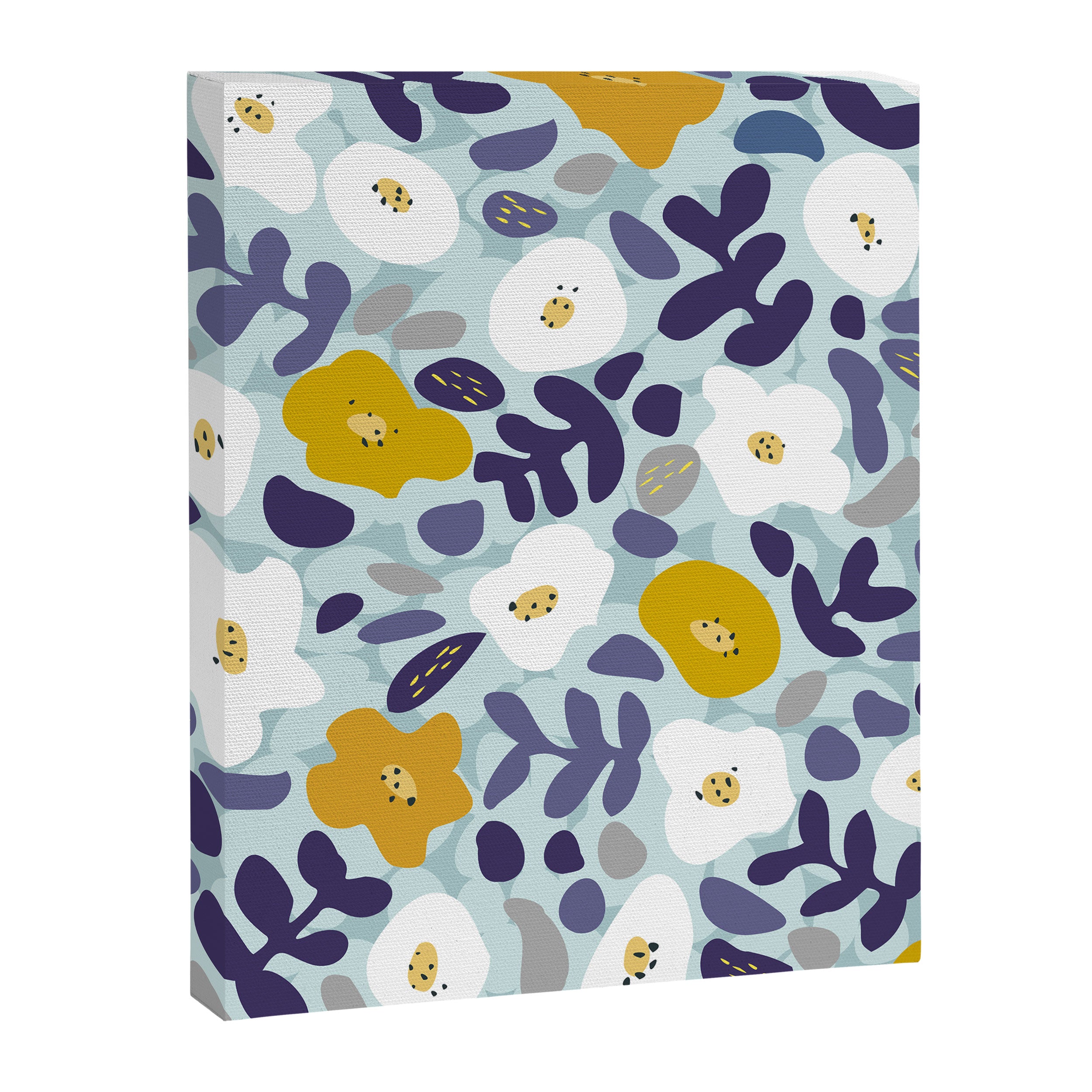 cooldown: blueshade floral pattern Canvas Print Gallery Image 6
