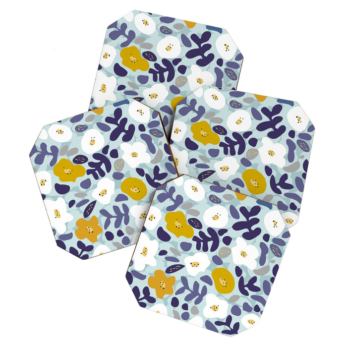 cooldown: blueshade floral pattern Coaster Gallery Image 1