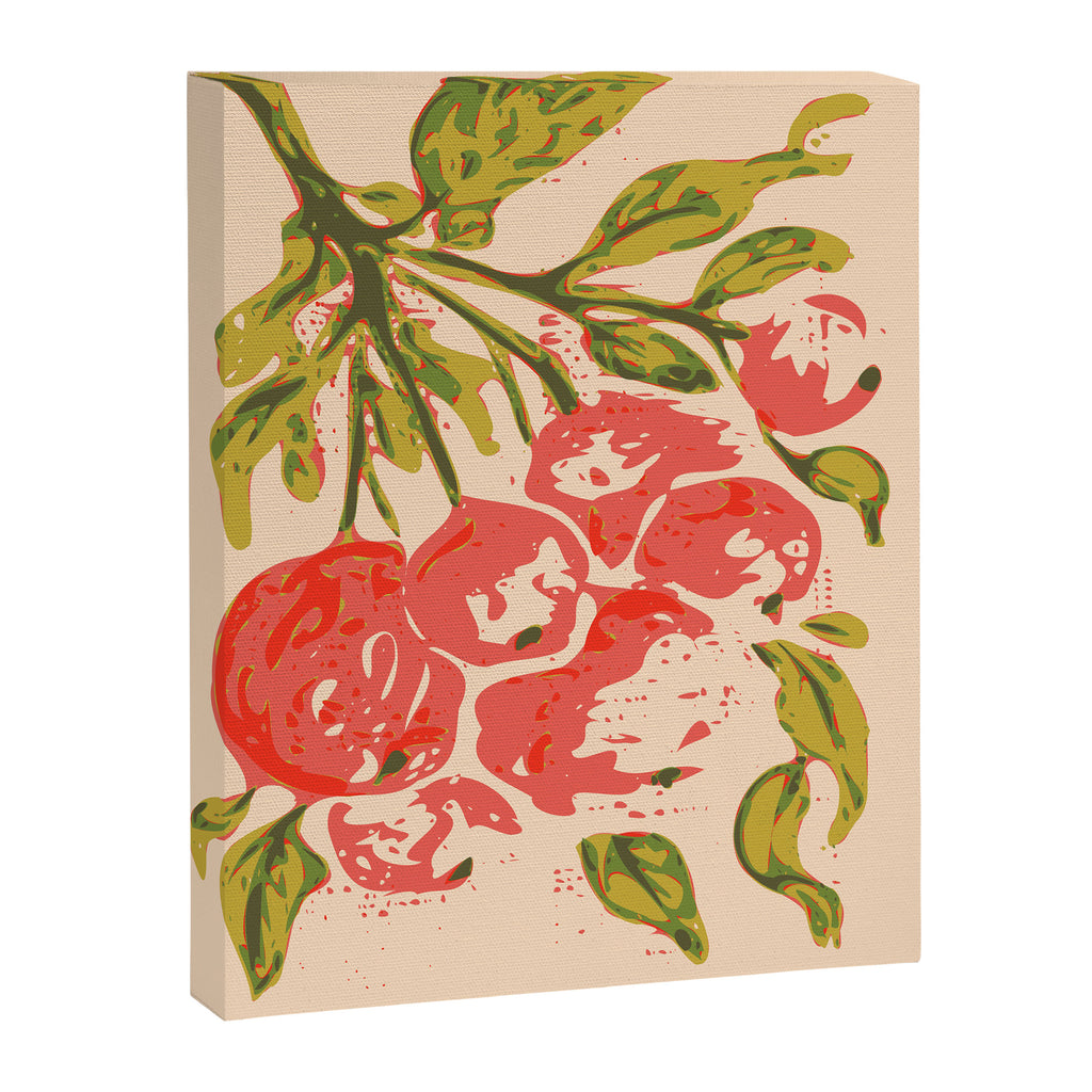 Coral berries: fall florals no.19 Canvas Print Gallery Image 6