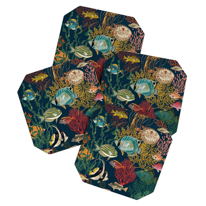 coral reef deep silence Coaster Gallery Image 1