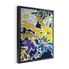 cosmopolitan flowers navy blue Framed Canvas Print Gallery Image 2