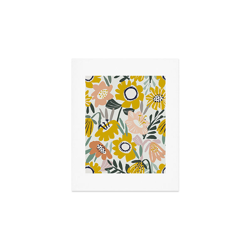 Cozy collection: mix and match happy florals Flower love 1 Art Print Gallery Image 1