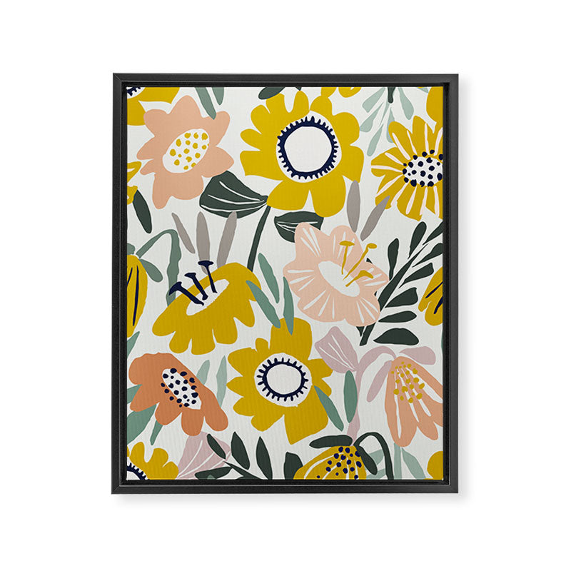 Cozy collection: mix and match happy florals Flower love 1 Framed Canvas Print Gallery Image 6