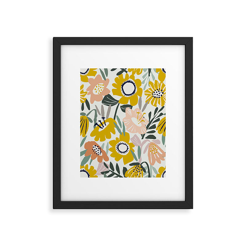 Cozy collection: mix and match happy florals Flower love 1 Framed Art Print Gallery Image 5