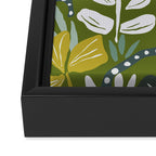 Cozy collection: mix and match happy florals Green leaves love Framed Canvas Print Gallery Image 3