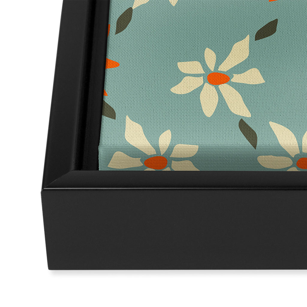 Daily pattern: Retro Flower No.11 Framed Canvas Print Gallery Image 3