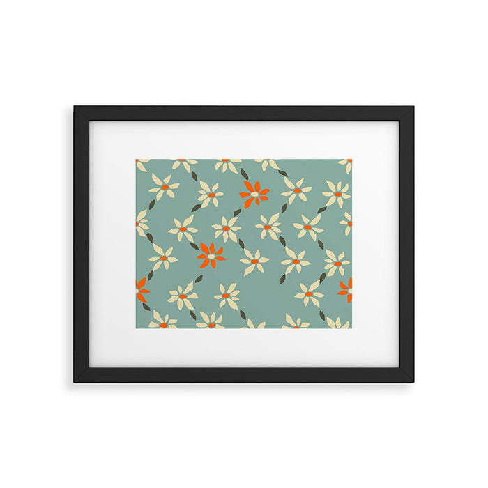 Daily pattern: Retro Flower No.11 Framed Art Print Gallery Image 1