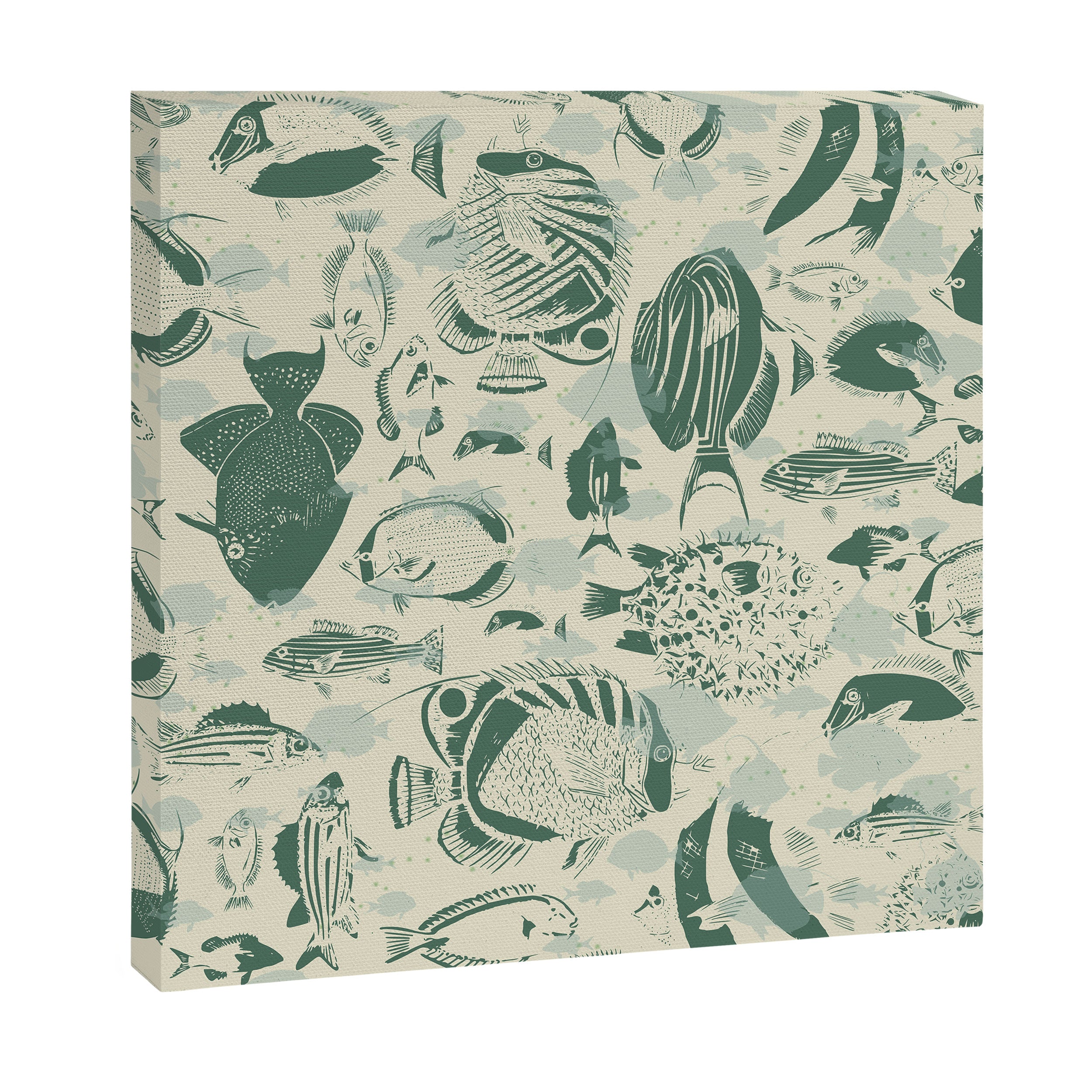 deep ocean fish family light Canvas Print Gallery Image 3