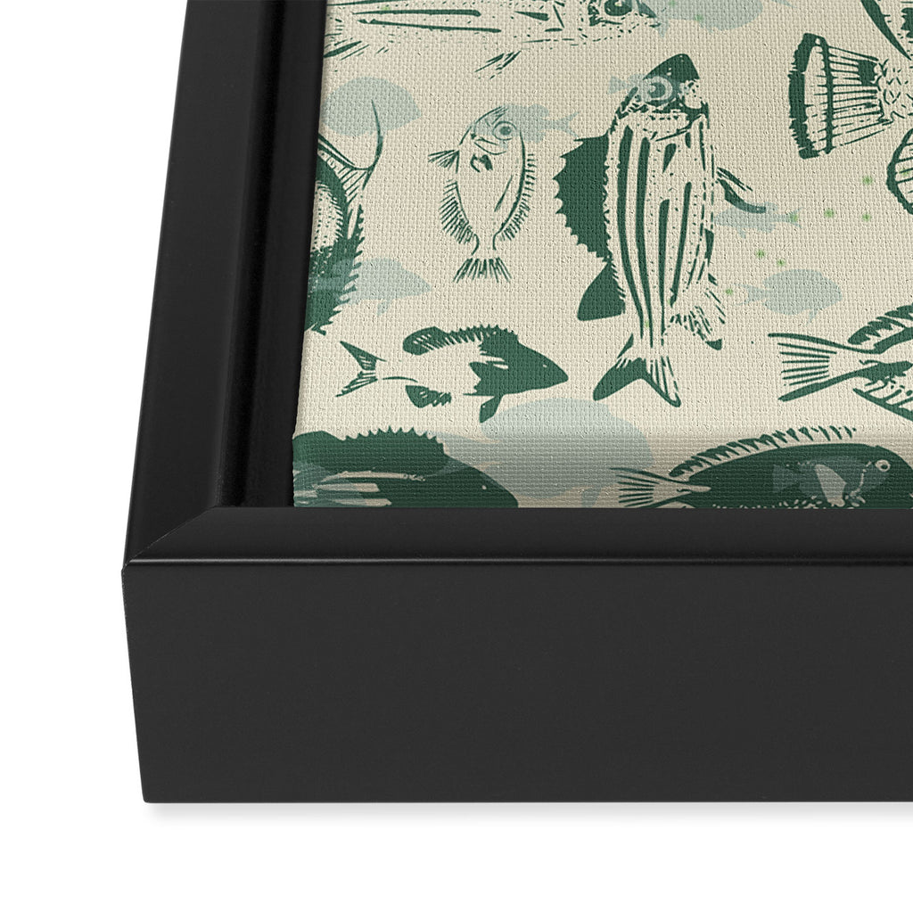 deep ocean fish family light Framed Canvas Print Gallery Image 2