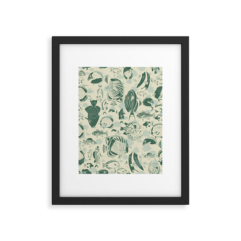 deep ocean fish family light Framed Art Print Gallery Image 4