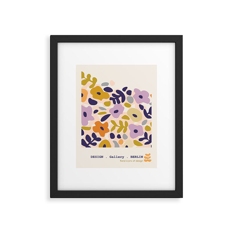 Design Gallery Berlin floral icons of design Framed Art Print Gallery Image 5