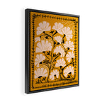 Ever blooming good vibes mustard yellow Framed Canvas Print Gallery Image 2