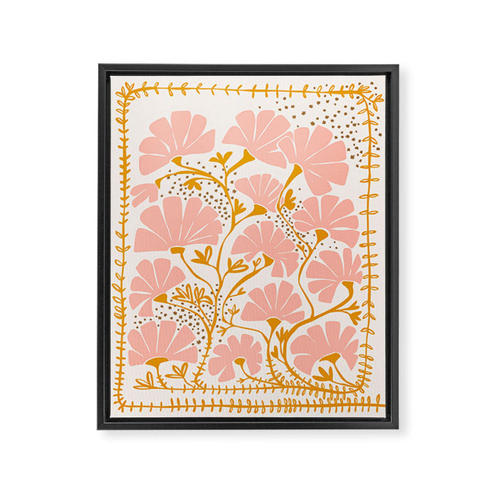Ever blooming good vibes soft colors Framed Canvas Print Gallery Image 1