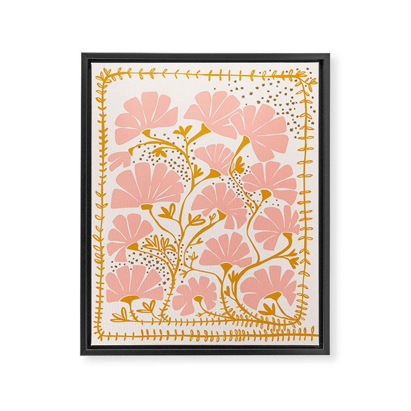 Ever blooming good vibes soft colors Framed Canvas Print Gallery Image 6