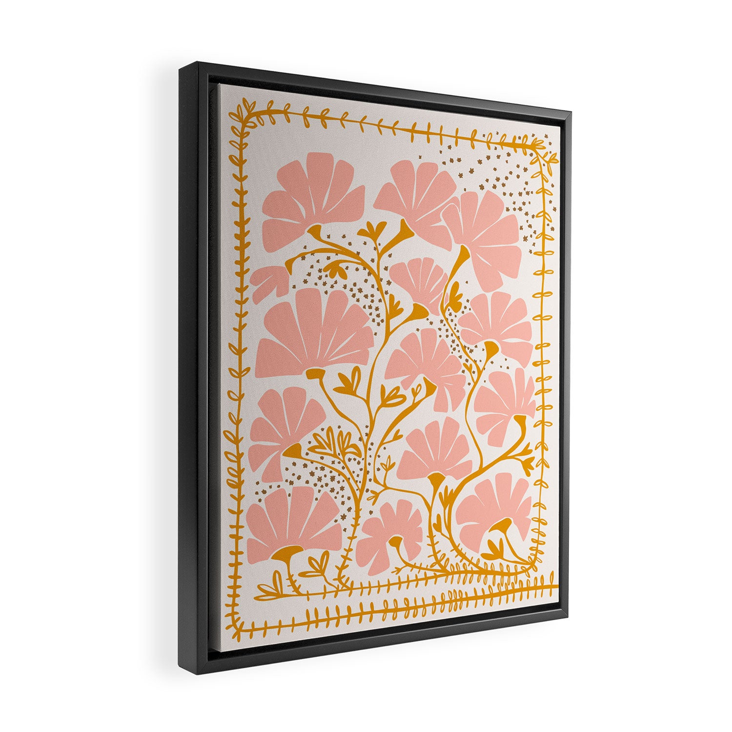 Ever blooming good vibes soft colors Framed Canvas Print Gallery Image 2
