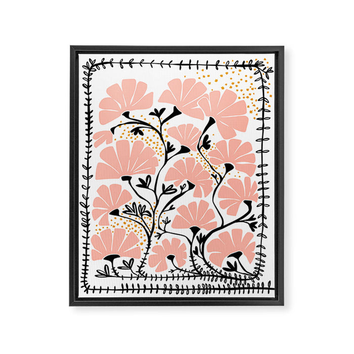 Ever blooming good vibes white Framed Canvas Print Gallery Image 1