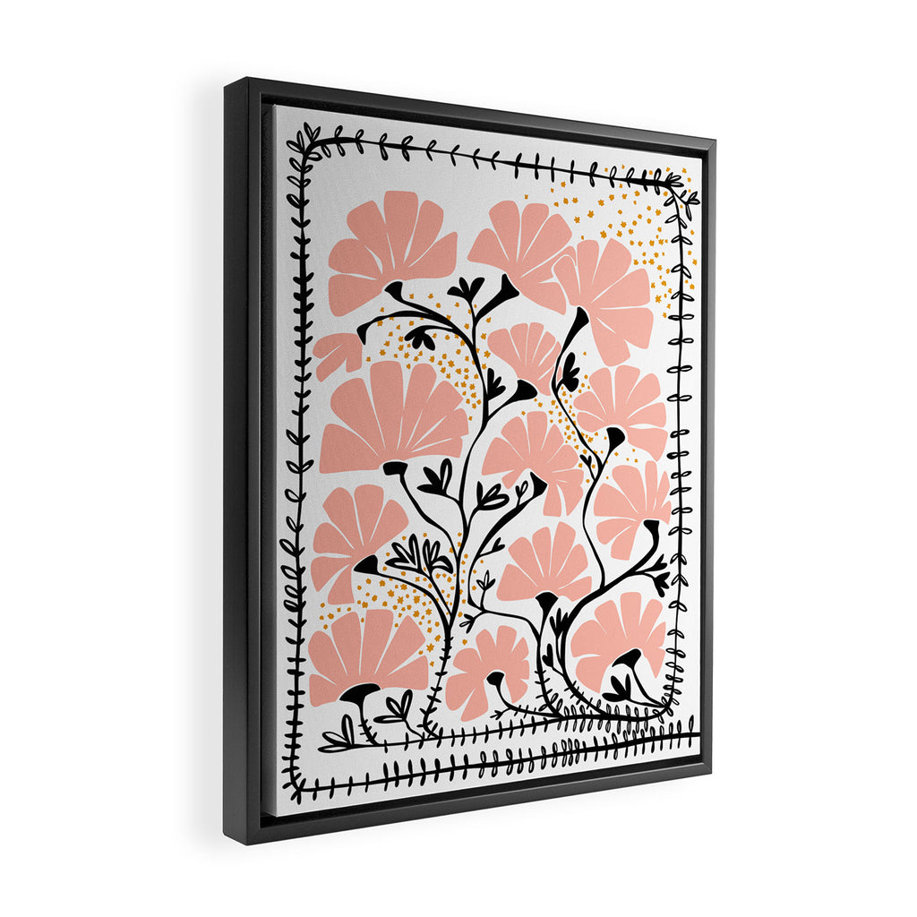 Ever blooming good vibes white Framed Canvas Print Gallery Image 2
