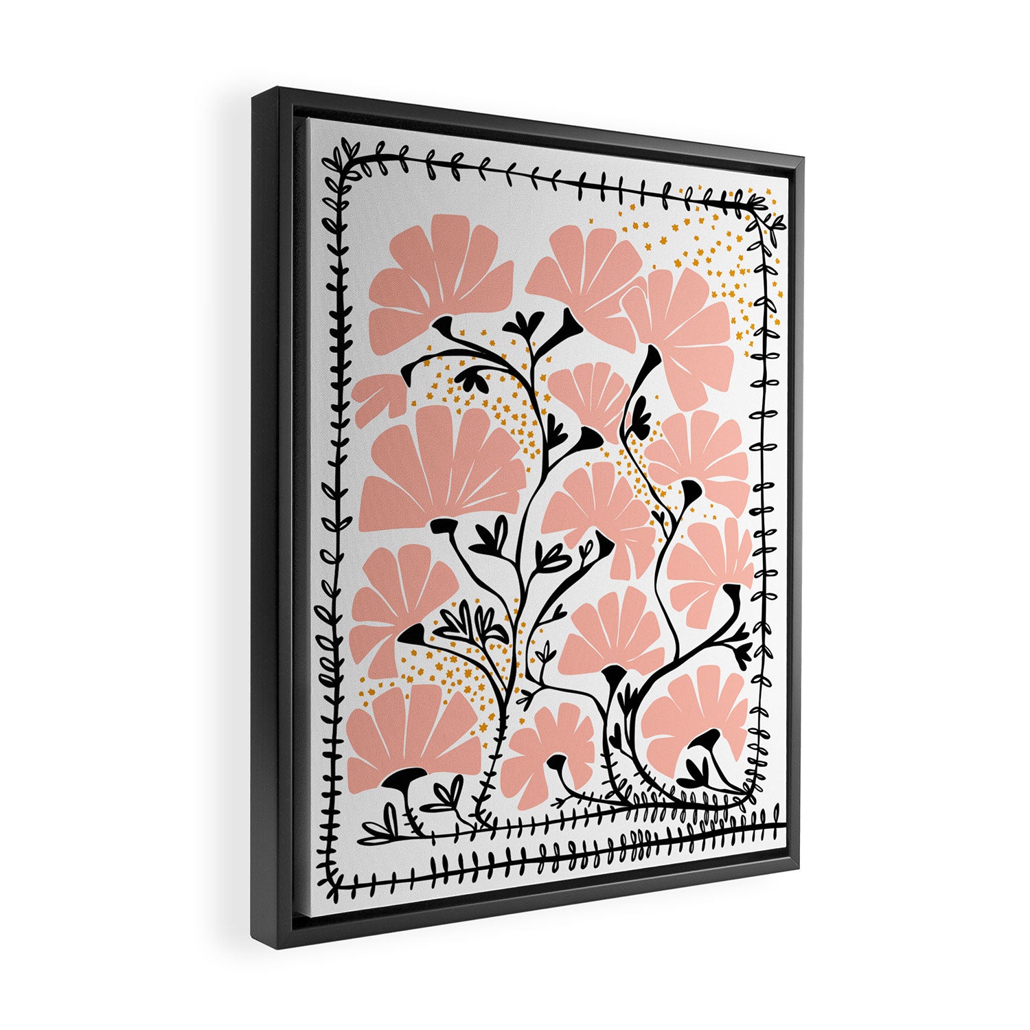Ever blooming good vibes white Framed Canvas Print Gallery Image 2