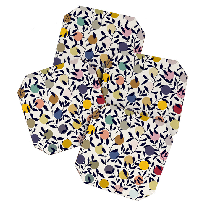 expectant iteration botanical garden pattern Coaster Gallery Image 1