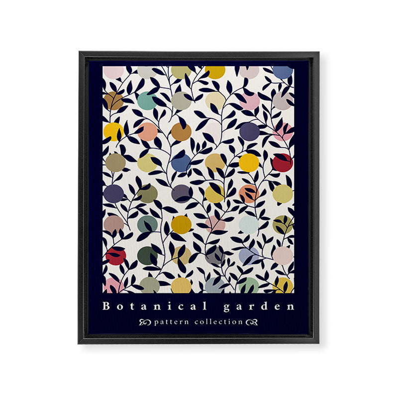 expectant iteration botanical garden pattern Framed Canvas Print Gallery Image 6