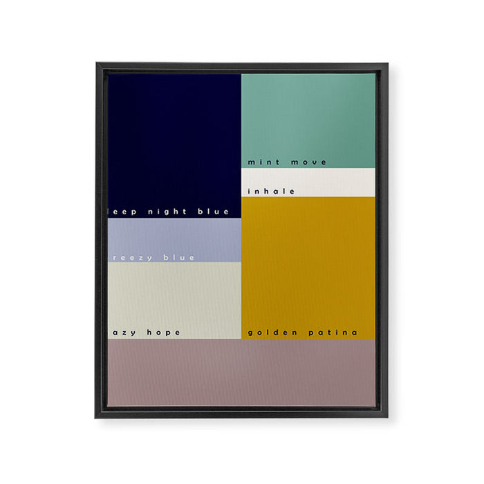 expectant iteration colored emotions Framed Canvas Print Gallery Image 1