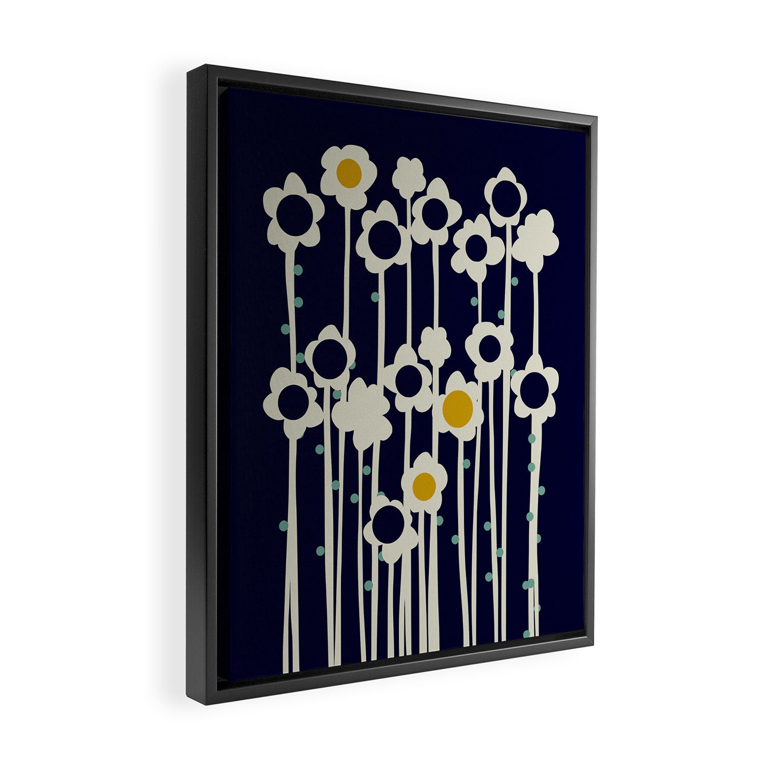 expectant iteration winter sun flowers Framed Canvas Print Gallery Image 2