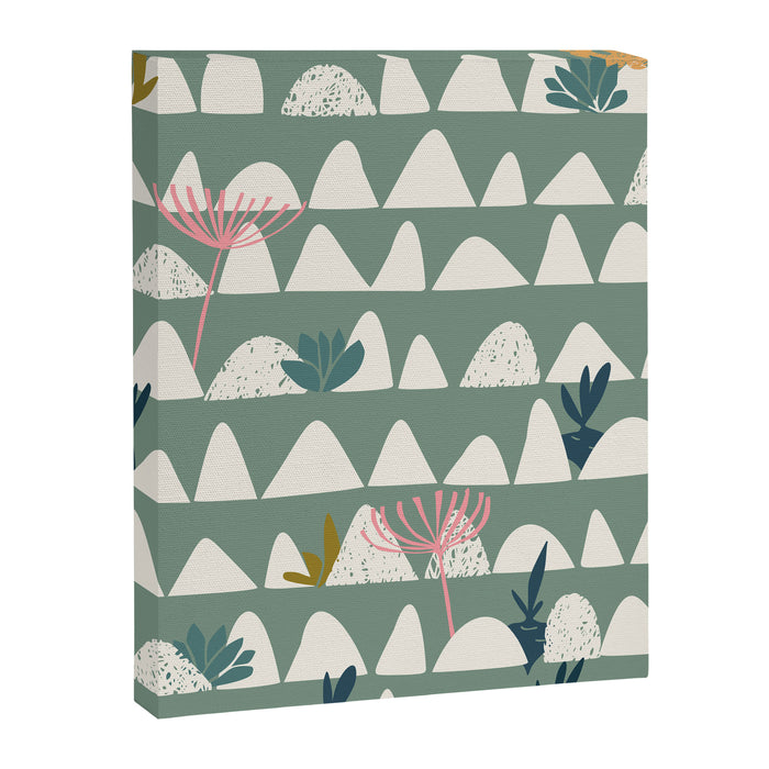 Farmland pattern sage green Canvas Print Gallery Image 1