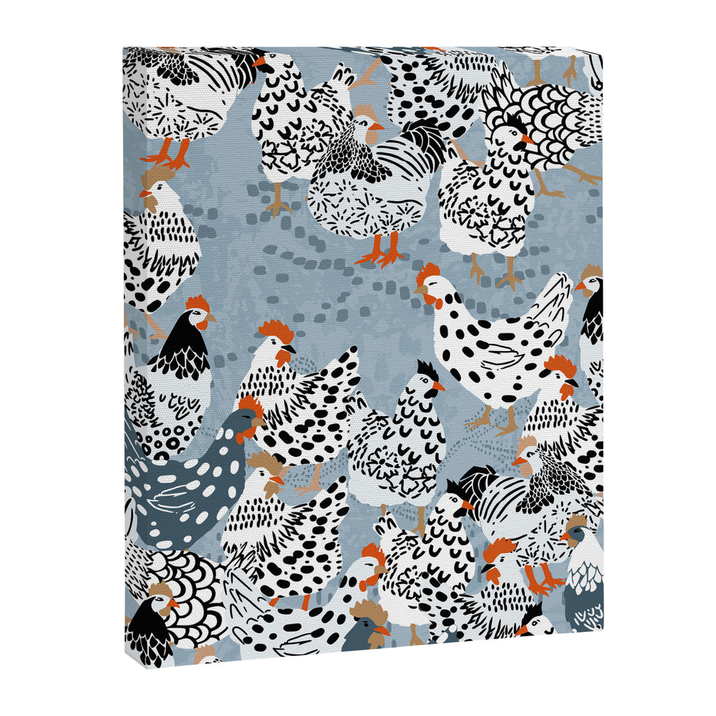 Favorite chickens blue Canvas Print Gallery Image 8