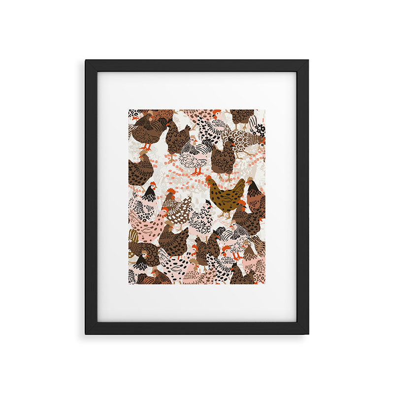 Favorite chickens brown Framed Art Print Gallery Image 6