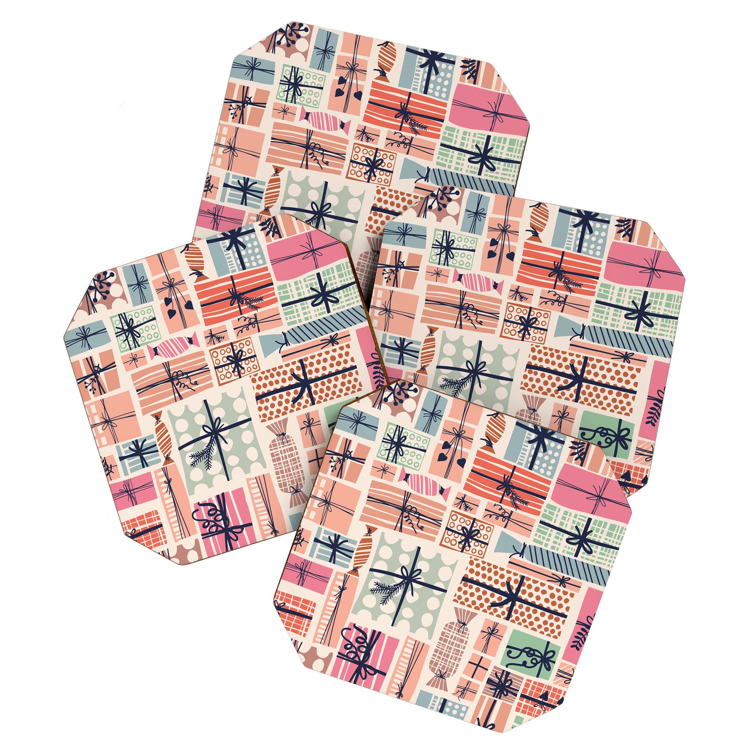 Favorite gift wrapped chalky Coaster Gallery Image 1