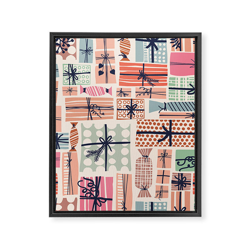 Favorite gift wrapped chalky Framed Canvas Print Gallery Image 6