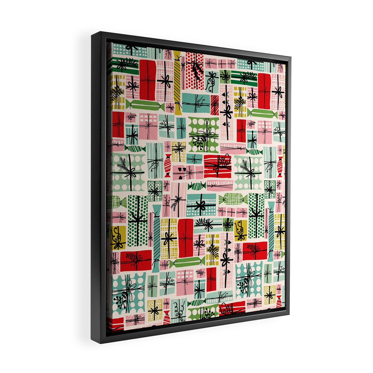 Favorite gift wrapped Framed Canvas Print Gallery Image 2