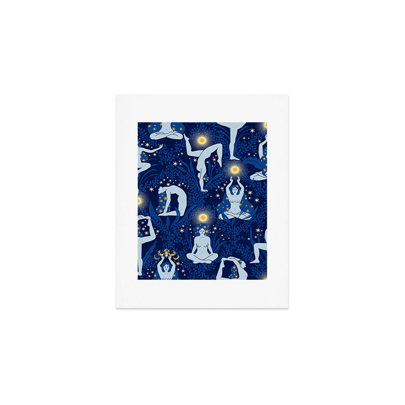 Feel the Cosmic Balance blue Art Print Gallery Image 1