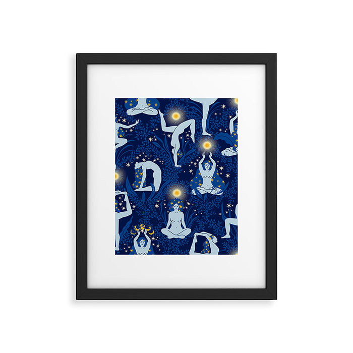 Feel the Cosmic Balance blue Framed Art Print Gallery Image 1