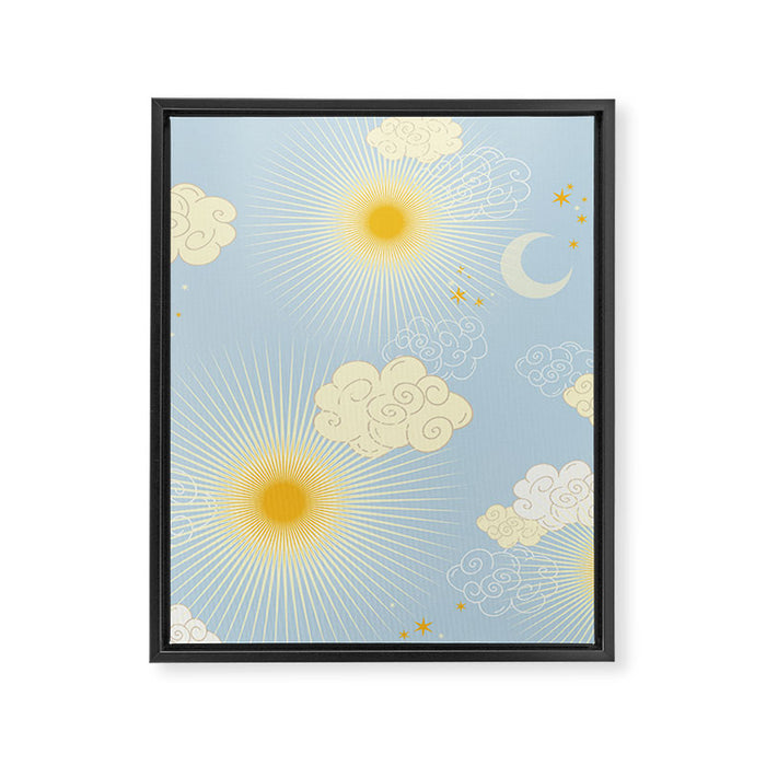 Feel the Cosmic summer day Framed Canvas Print Gallery Image 1