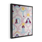 Feel the Cosmic Yoga Balance pink Framed Canvas Print Gallery Image 2